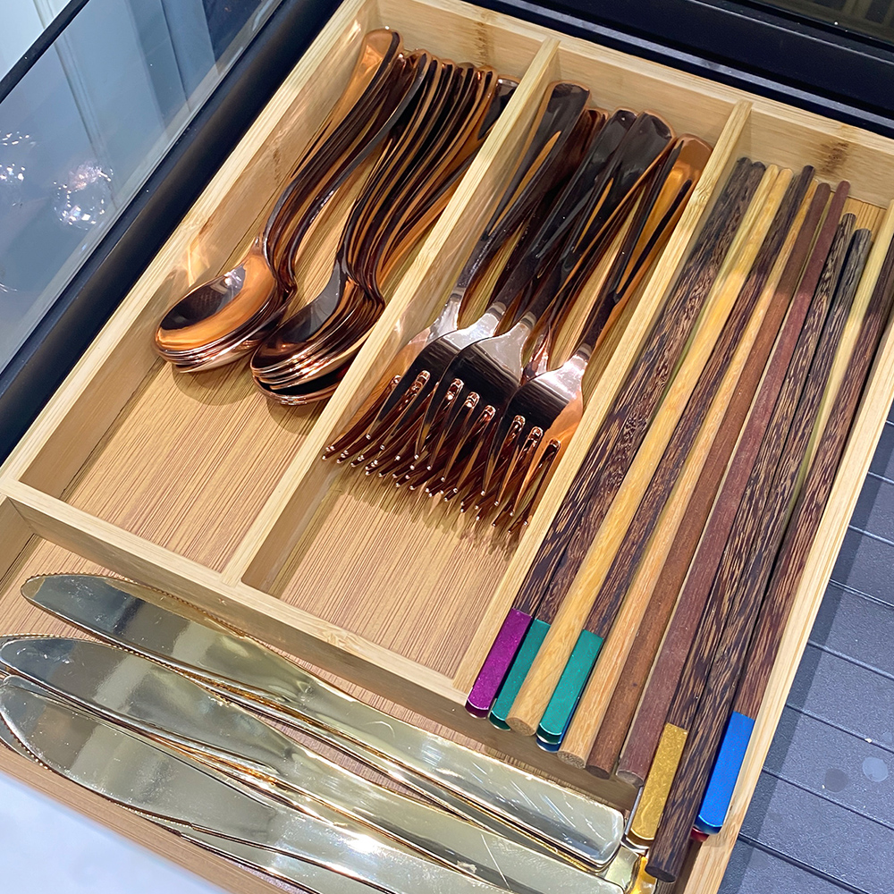 Bamboo Cutlery Divide Storage  - Drawer Organizer Peg recensie en prijs