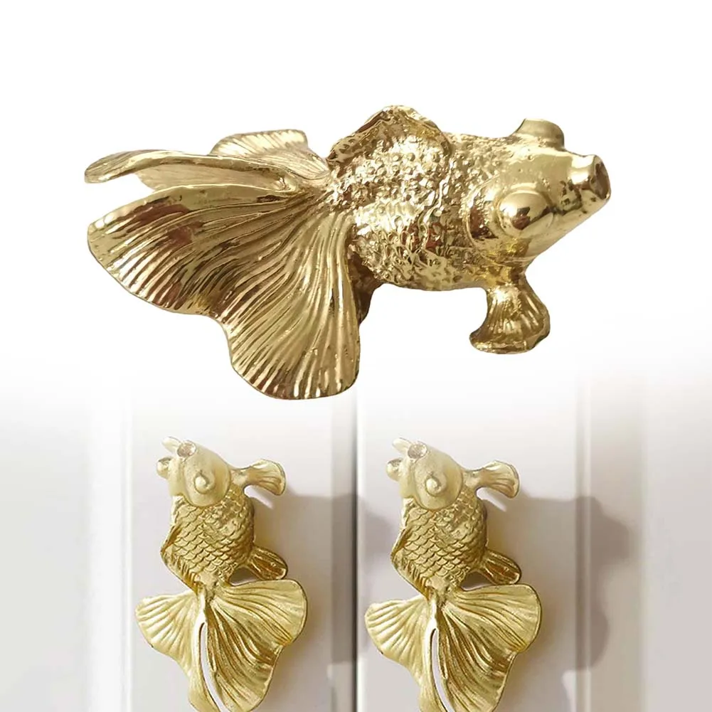 1pc Goldfish Knob Solid Brass  - Unique Furniture Hardware Pulls recensie en prijs